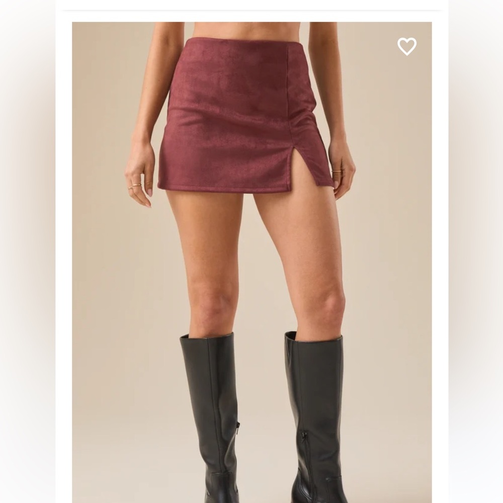 Rory Suede Notch Skirt